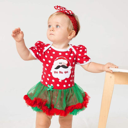 Baby Girls First Christmas Costumes Elf Lil Outfit Newborn Xmas Onesie